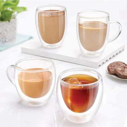 Borosil Java 300 ML Double Wall Glass Mug - 6