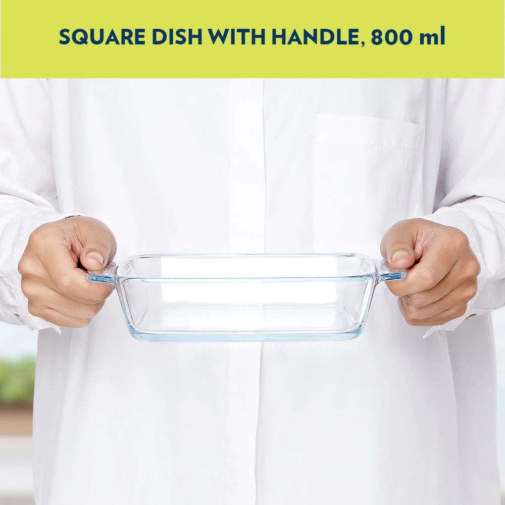 Borosil Square Baking Dish with Handle - 3