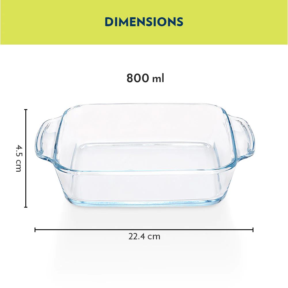 Borosil Square Baking Dish with Handle - 2