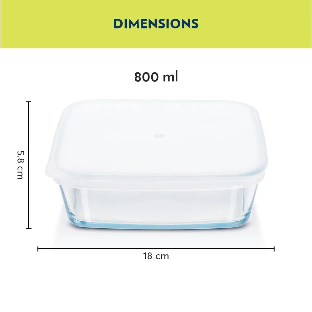 Borosil Square Baking Dish with Lid - 5