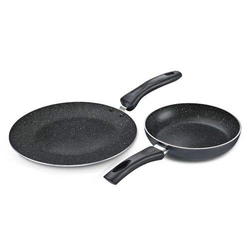 Prestige Omega Deluxe Granite Non Stick Coated Cookware Combo Set | Set Of 2 Pcs