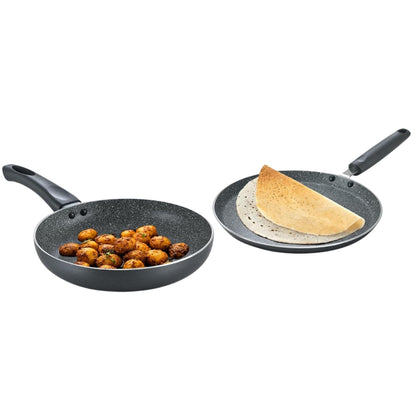 Prestige Omega Deluxe Granite Non Stick Coated Cookware Combo Set | Set Of 2 Pcs