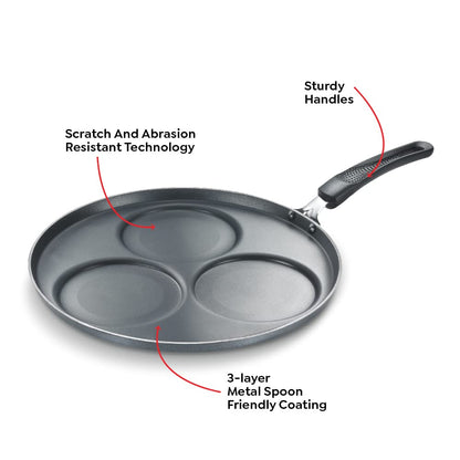 Prestige Omega Select Plus Set Dosa Uttapam 31 cm Tawa | Make Dosa, Uttapam, Omlette, Chilla - 3 in 1