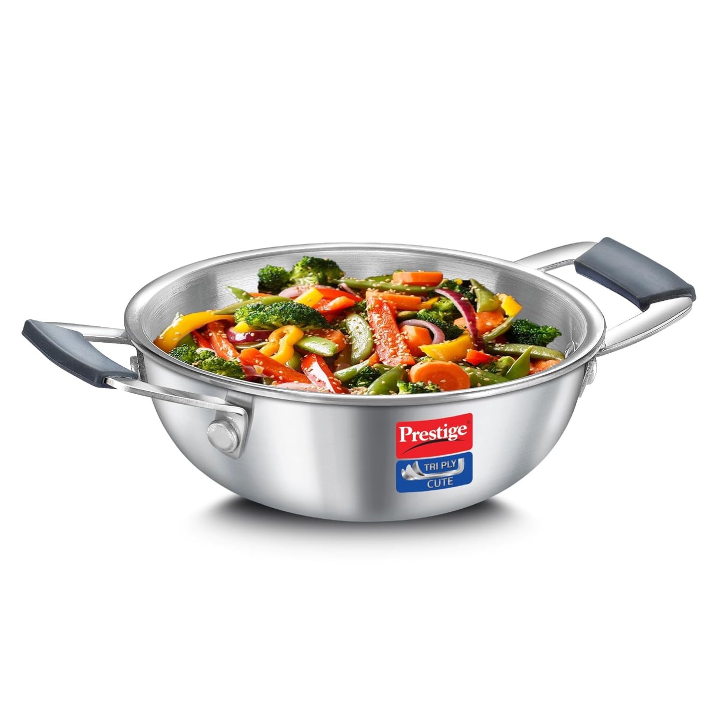 Prestige Tri-Ply Stainless Steel Cute 12 cm Kadai | Gas & Induction Compatible | Silver