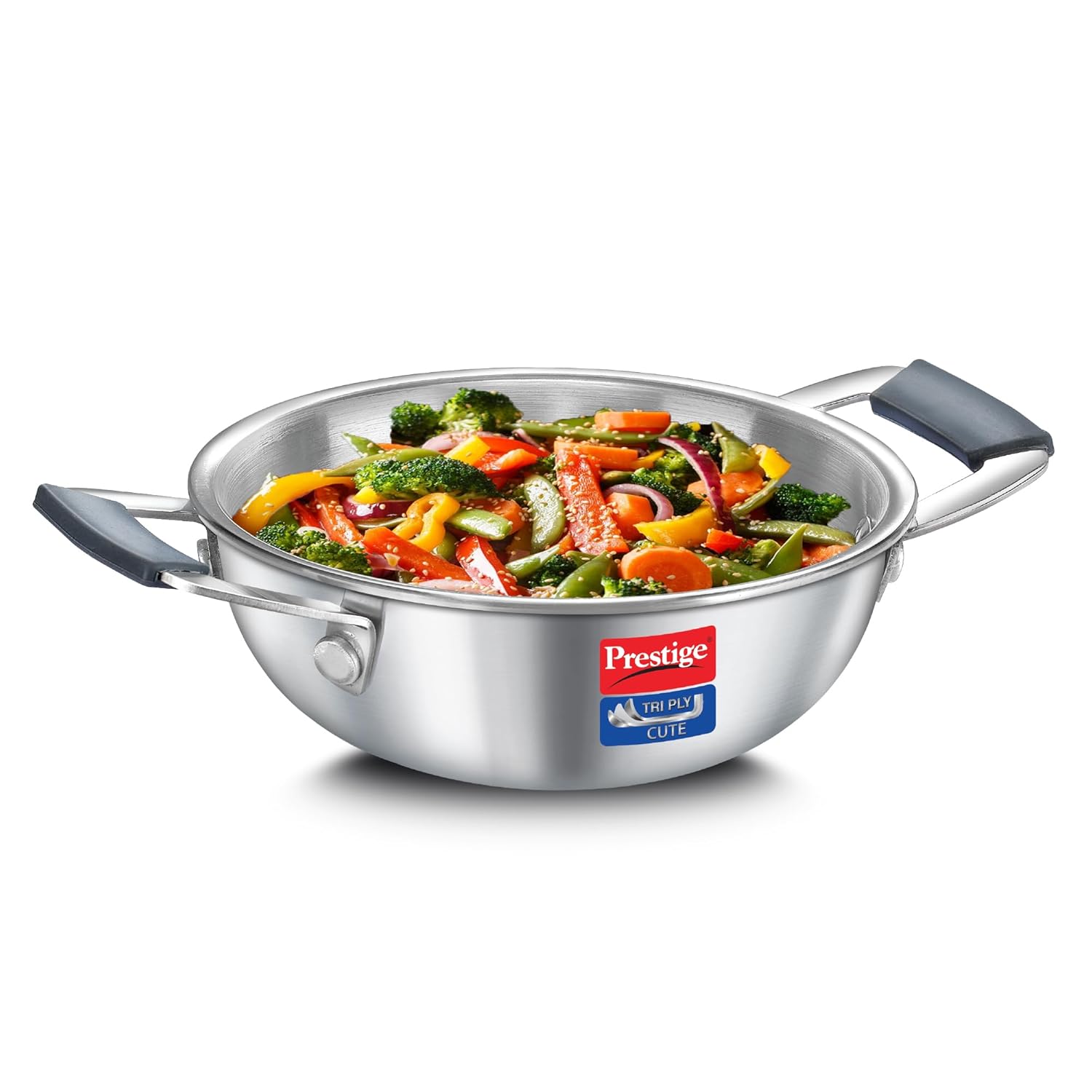 Prestige Tri-Ply Stainless Steel Cute 12 cm Kadai | Gas & Induction Compatible | Silver