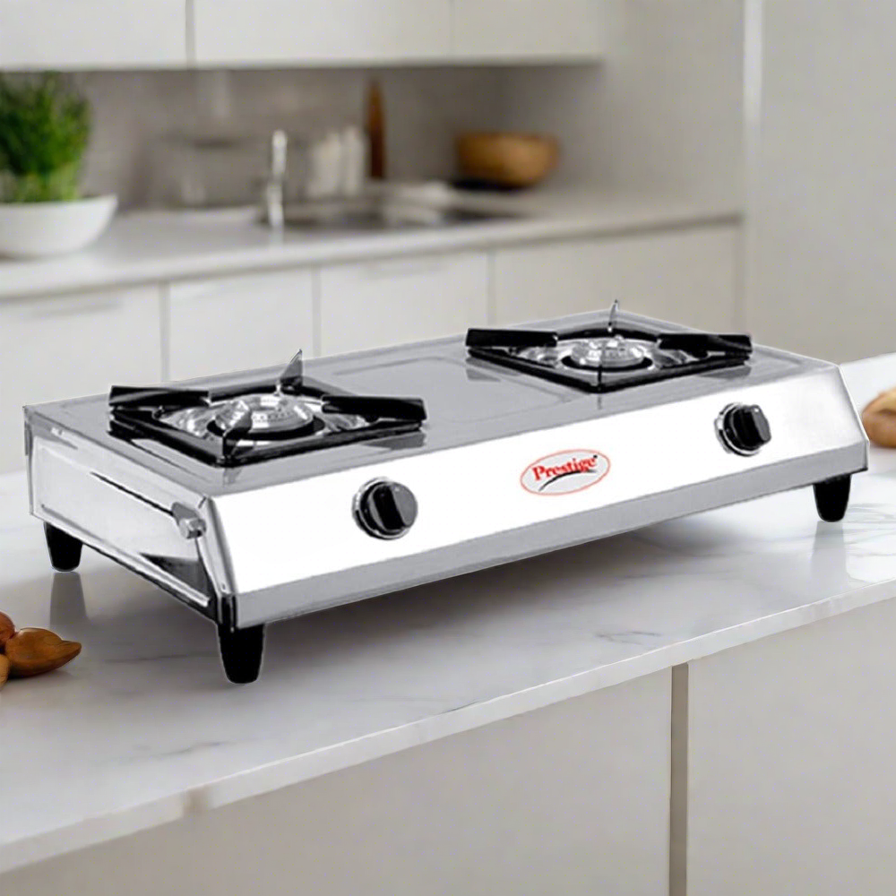 Prestige Shakti 2 Burner Stainless Steel Gas Stove | Silver - 11