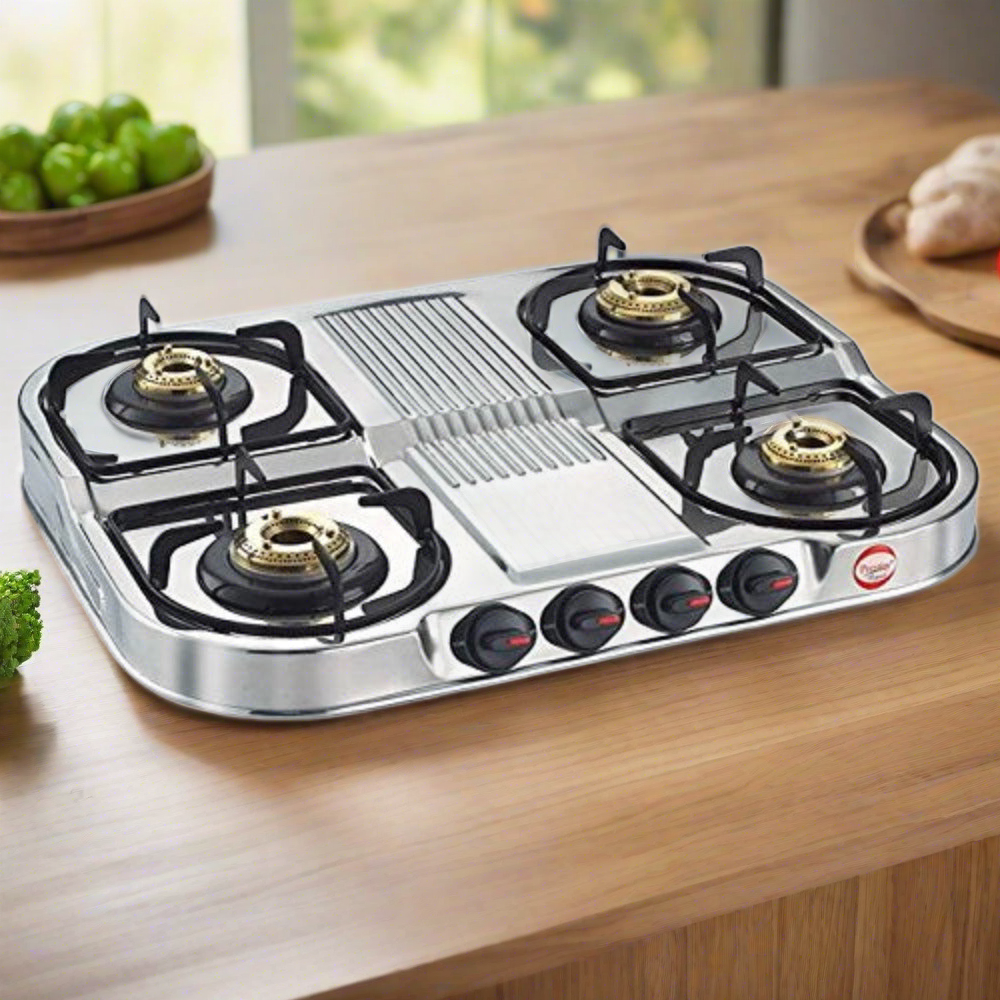 Prestige Stainless Steel DGS 04 Royale 4 Burner Gas Table - 40257 - 11