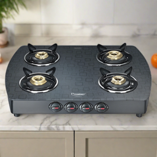 Prestige Premia SCHOTT Glass Top Gas Stove GTS 4(D) Checks Design