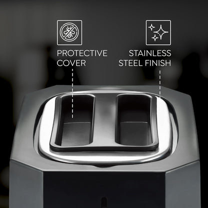 Prestige Slice Pop-up Toaster 750W | Black & Silver