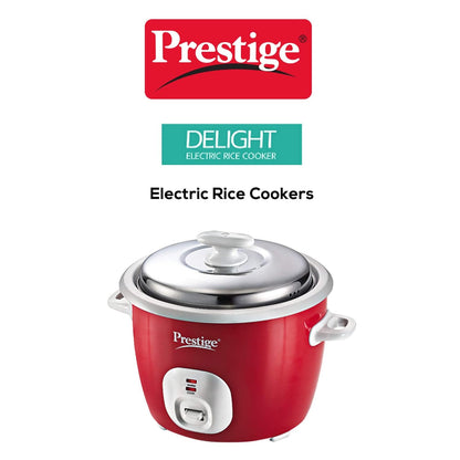 Prestige Delight Electric 1.2 Ltr Rice Cooker | 700 Watts | Red