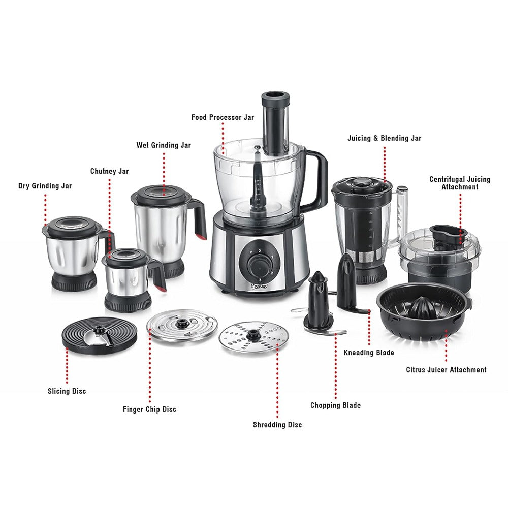 Prestige Amica Super Mixer Grinder 1000 Watt With 5 Jars & Multiple Accessories-2