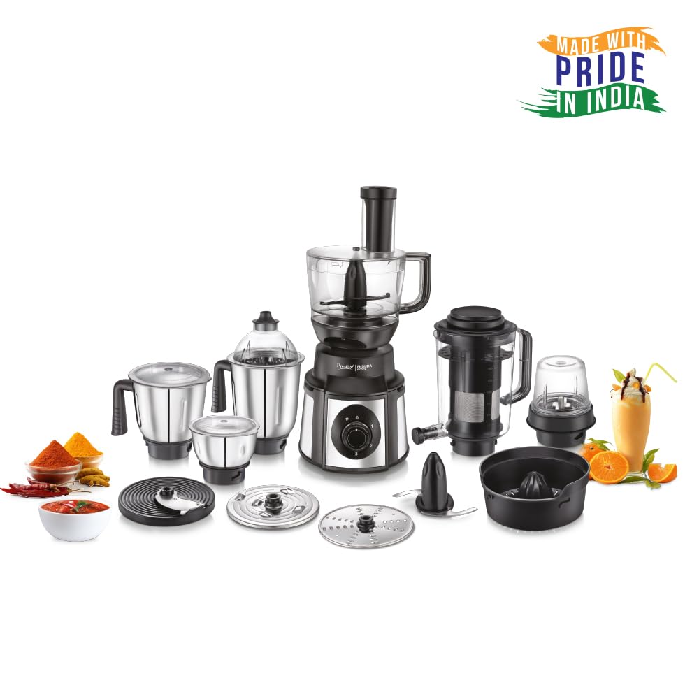 Prestige Endura Pro 1000W Multi Functional Mixer Grinder With Ball Bearing Technology | Black