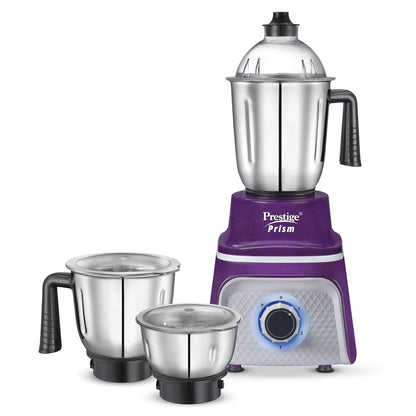 Prestige Prism Mixer Grinder with 3 Stainless Steel Jars | Purple