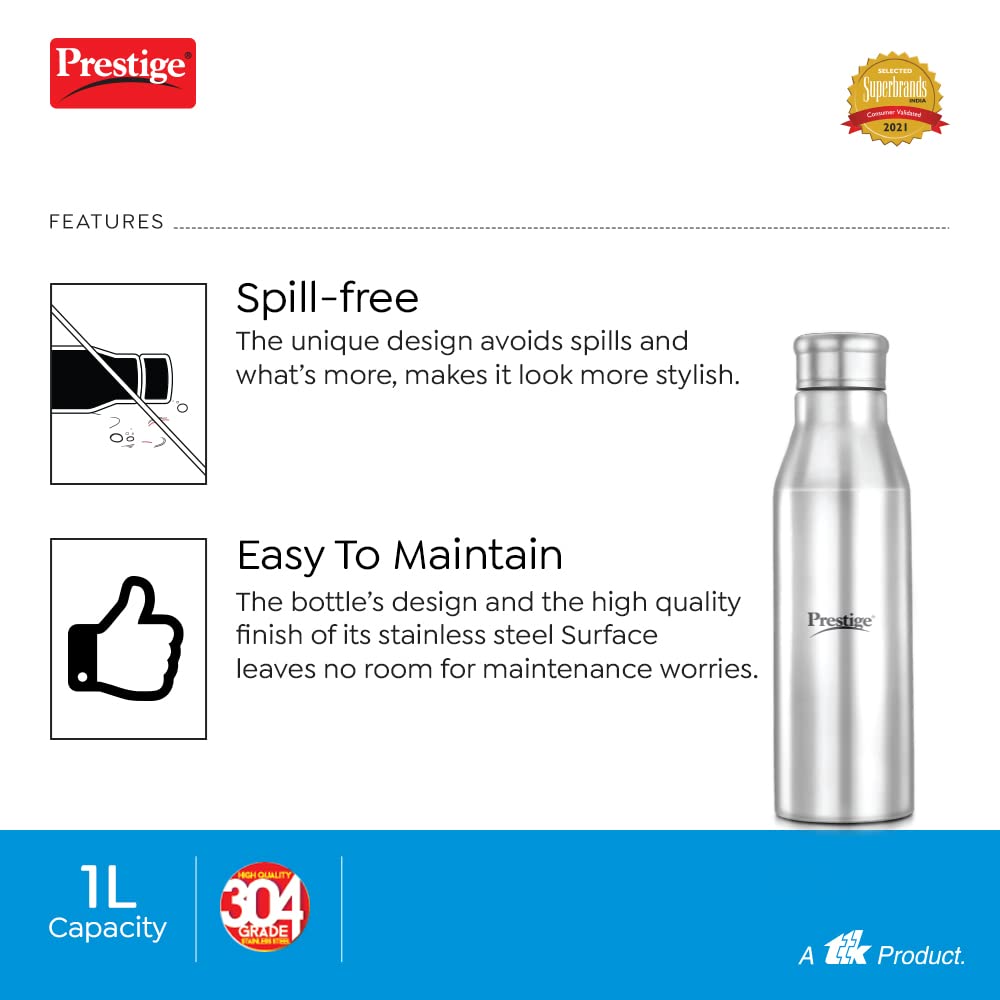 Prestige Stainless Steel PSWBC 17 1000 ML Water Bottle - 5