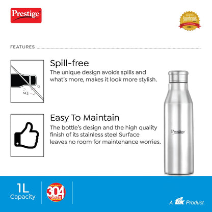 Prestige Stainless Steel PSWBC 17 1000 ML Water Bottle - 5