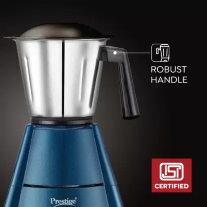 Prestige Grace 750W Mixer Grinder with 3 Stainless Steel Jars | Blue