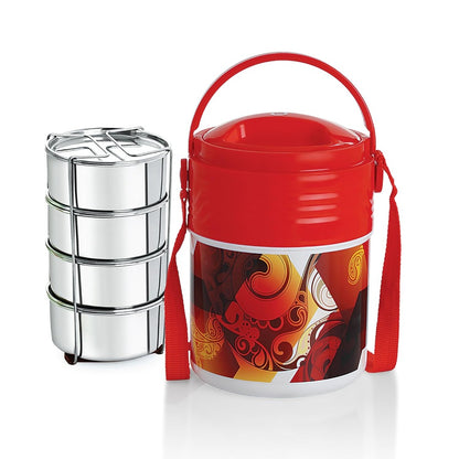Cello Meal Kit Insulated Tiffin with Stainless Steel Containers - 6