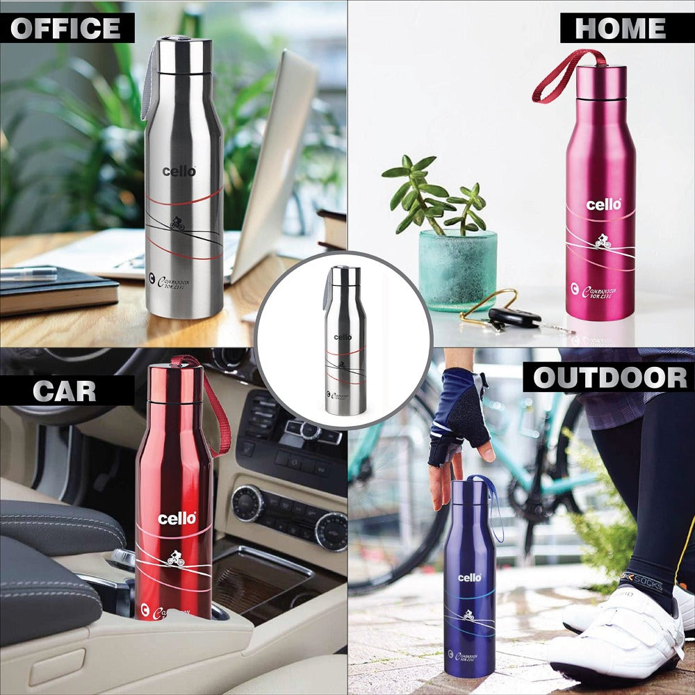 Cello Refresh Stainless Steel 900 ML Vacusteel Water Bottle - 11