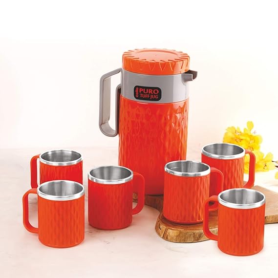 Cello Puro Inner Stainless Steel Tea Break Set | Set of 7 Pcs