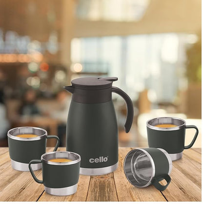 Cello Welcome Kettle and Mug Gift Set | Set of 5 Pcs