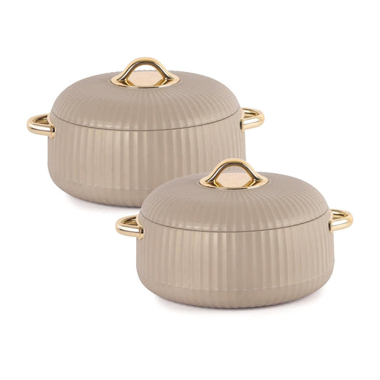 Cello Aurum Luxury Inner Stainless Steel Insulated Casserole Set | Set of 2 Pcs