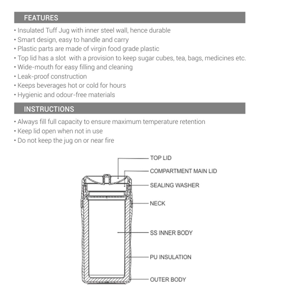 Milton Stylo Plastic 500 ML Tuff Flask - 11