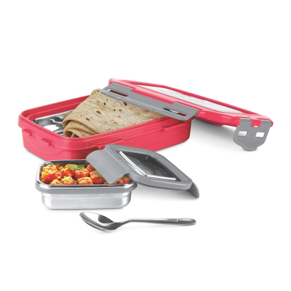 Milton Steely Super Deluxe Insulated Inner Stainless Steel Big Tiffin Box - 8