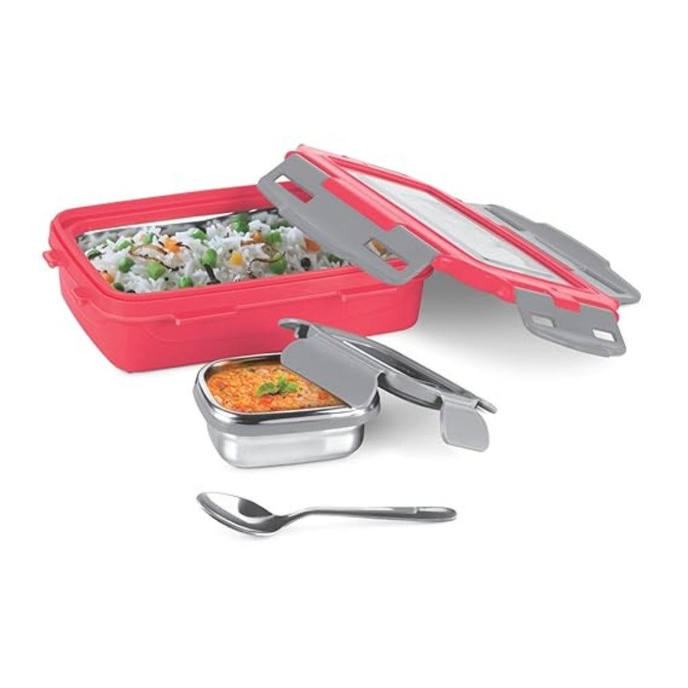 Milton Steely Super Deluxe Insulated Inner Stainless Steel Tiffin Box - 7