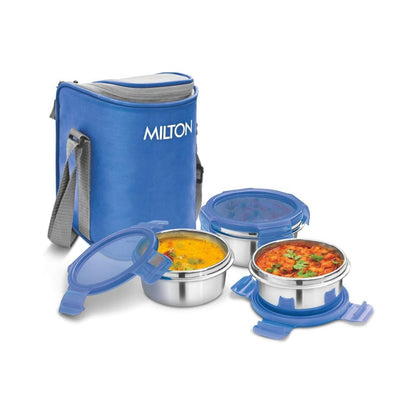 Milton Cube 3 Stainless Steel Tiffin with Jacket - 4