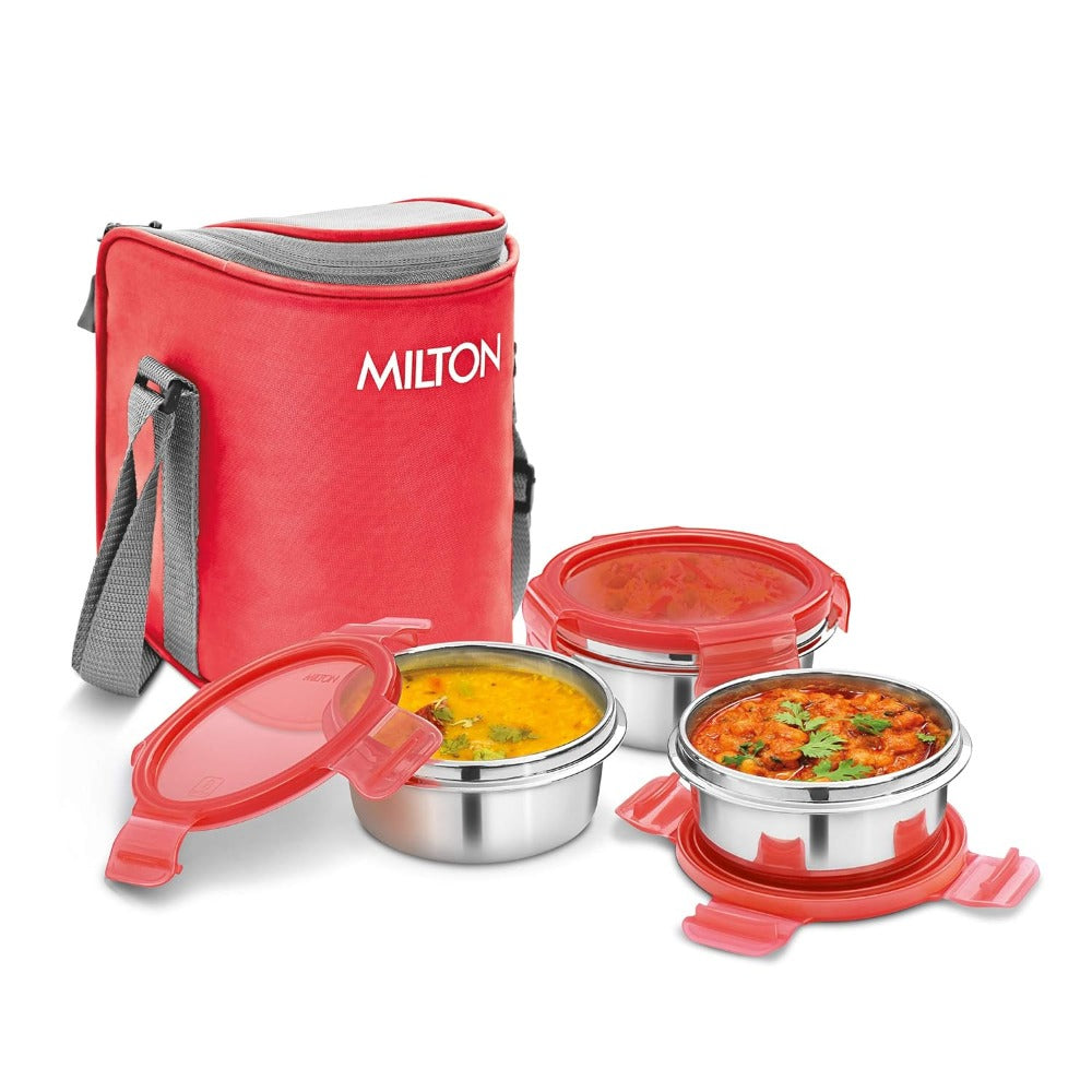 Milton Cube 3 Stainless Steel Tiffin with Jacket - 6