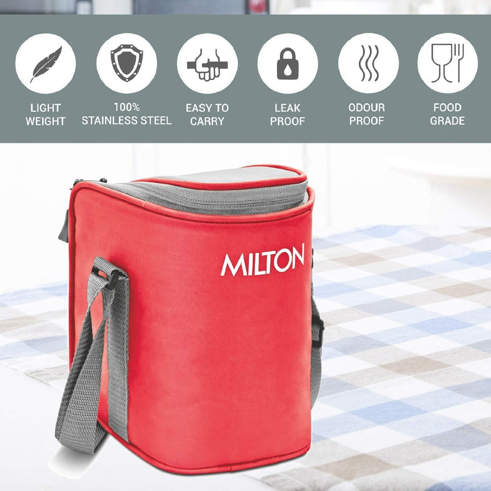 Milton Cube 3 Stainless Steel Tiffin with Jacket - 8