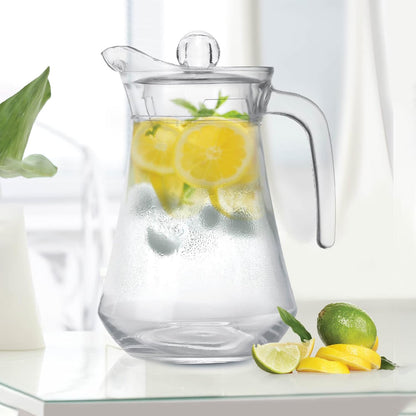 Treo by Milton Conical Fresh 1300 Glass Jug with Lid and Handle | Transparent | 1 Piece