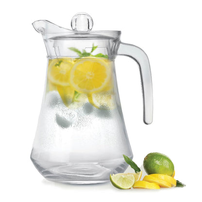 Treo by Milton Conical Fresh 1300 Glass Jug with Lid and Handle | Transparent | 1 Piece