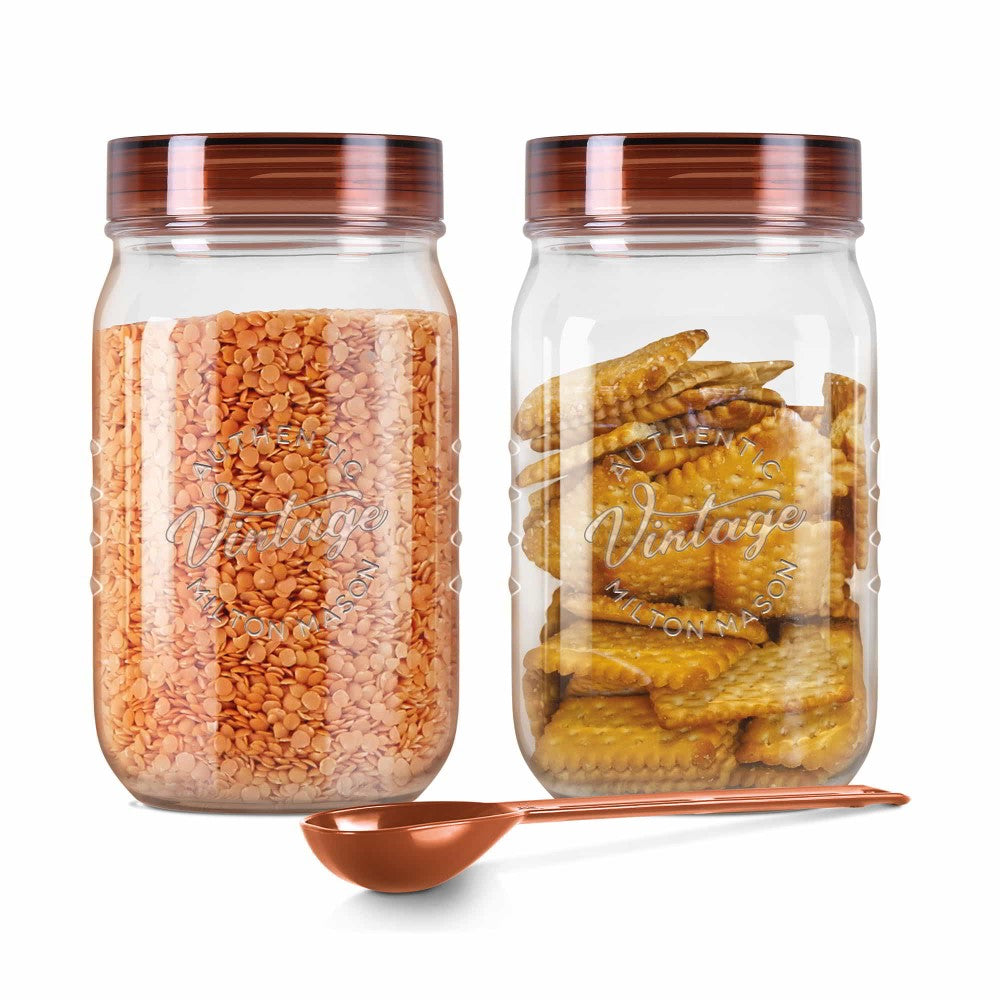 Milton Vintage 2000 ML Pet Jars with Spoon | 1 Pc