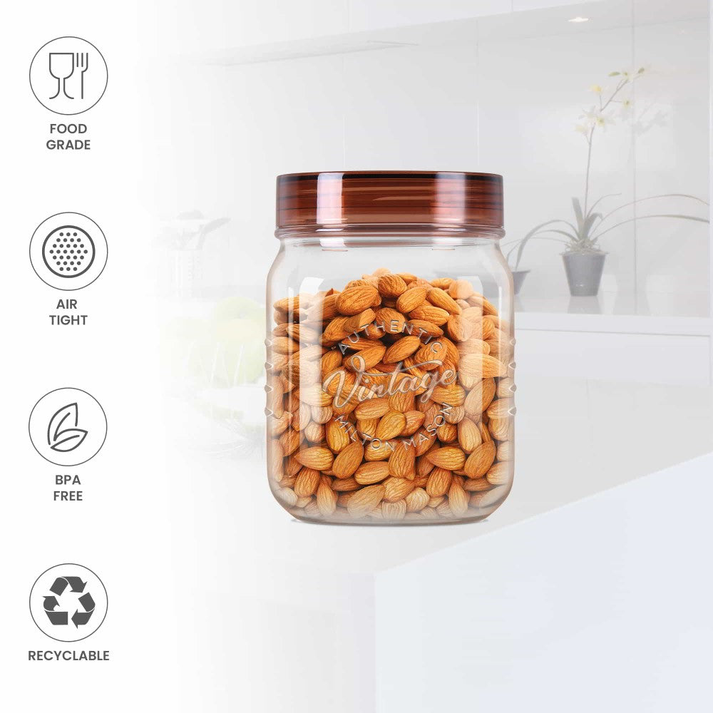 Milton Vintage 2000 ML Pet Jars with Spoon | 1 Pc