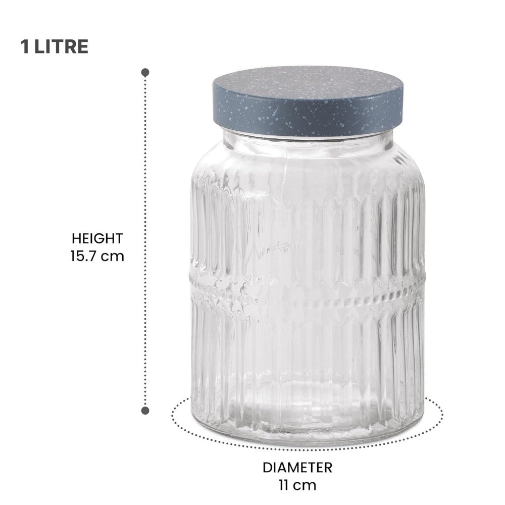 Treo Granito Jars with Steel Lid in Granite Finish - 7