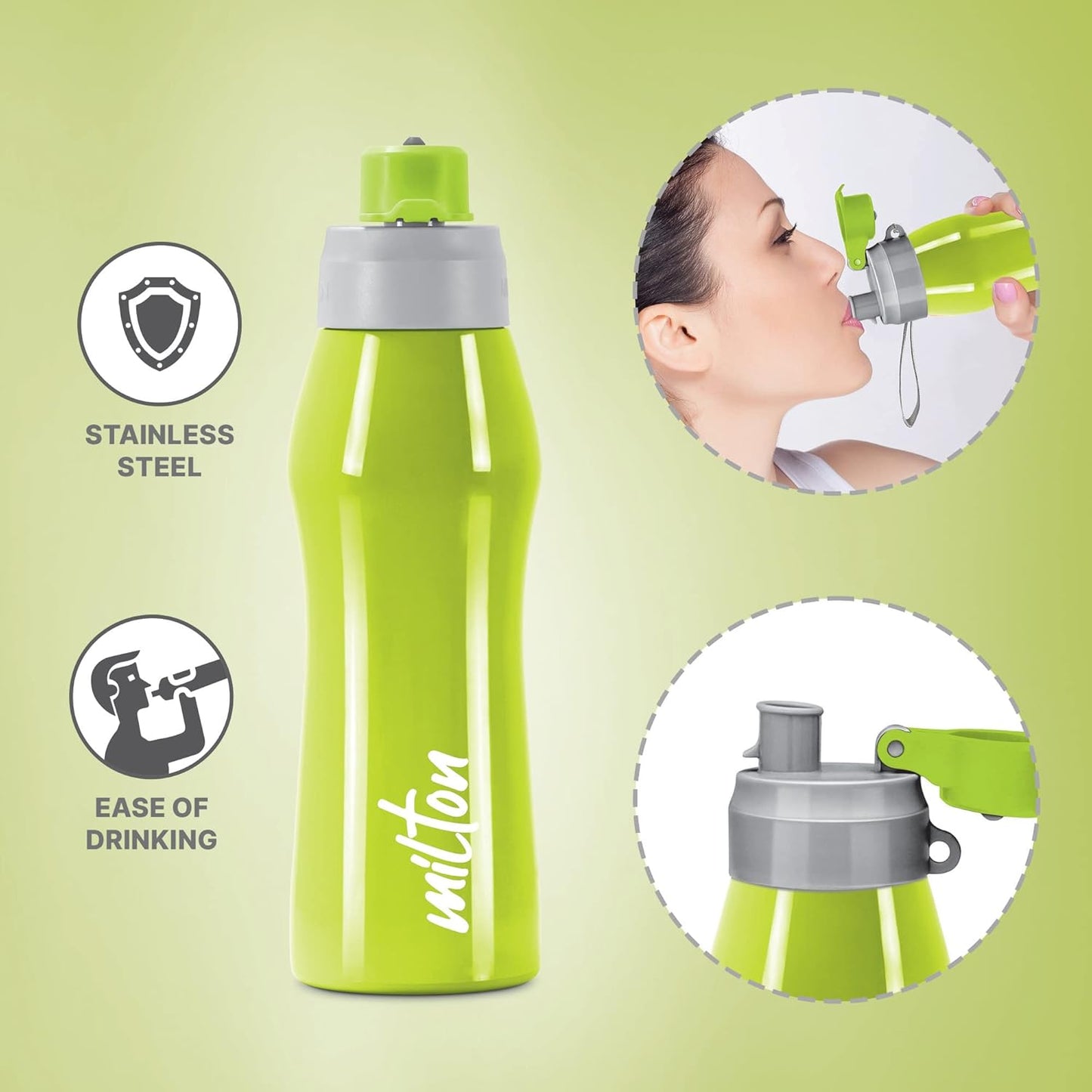 Milton Active Stainless Steel Water Bottle | 1 Pc