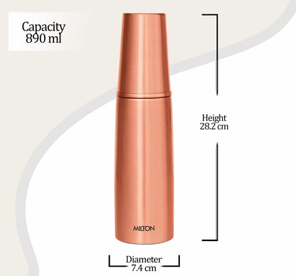 Milton Copper Combo Water Bottle with Tumbler | Set of 2 Pcs