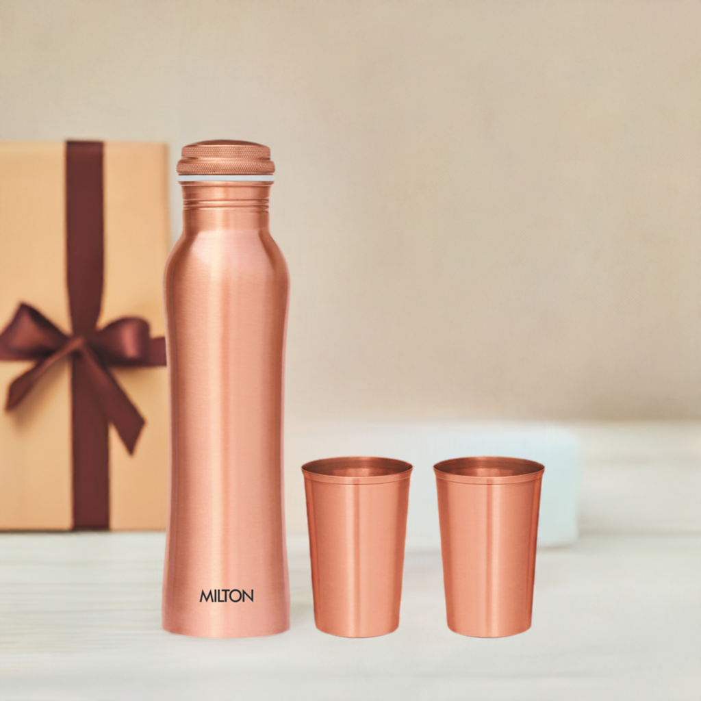 Milton Copperas Gift Set - 1 Bottle + 2 Tumbler | Set of 3 Pcs