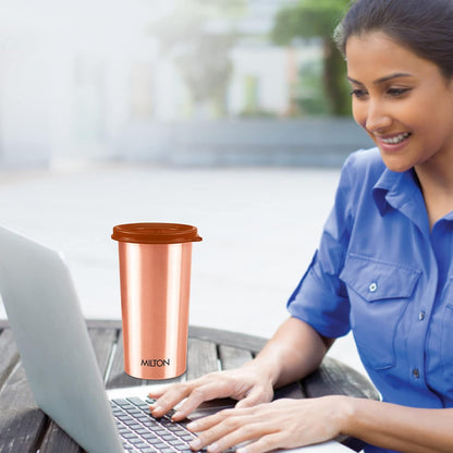 Milton Copper Drinking Water Tumbler with Lid | 1 Pc