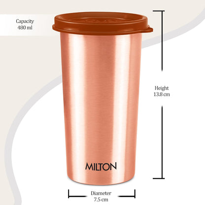 Milton Copper Drinking Water Tumbler with Lid | 1 Pc