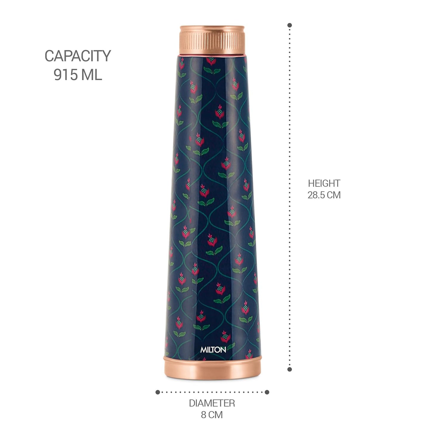 Milton Copper Delight Design Water Bottle | 1 Pc