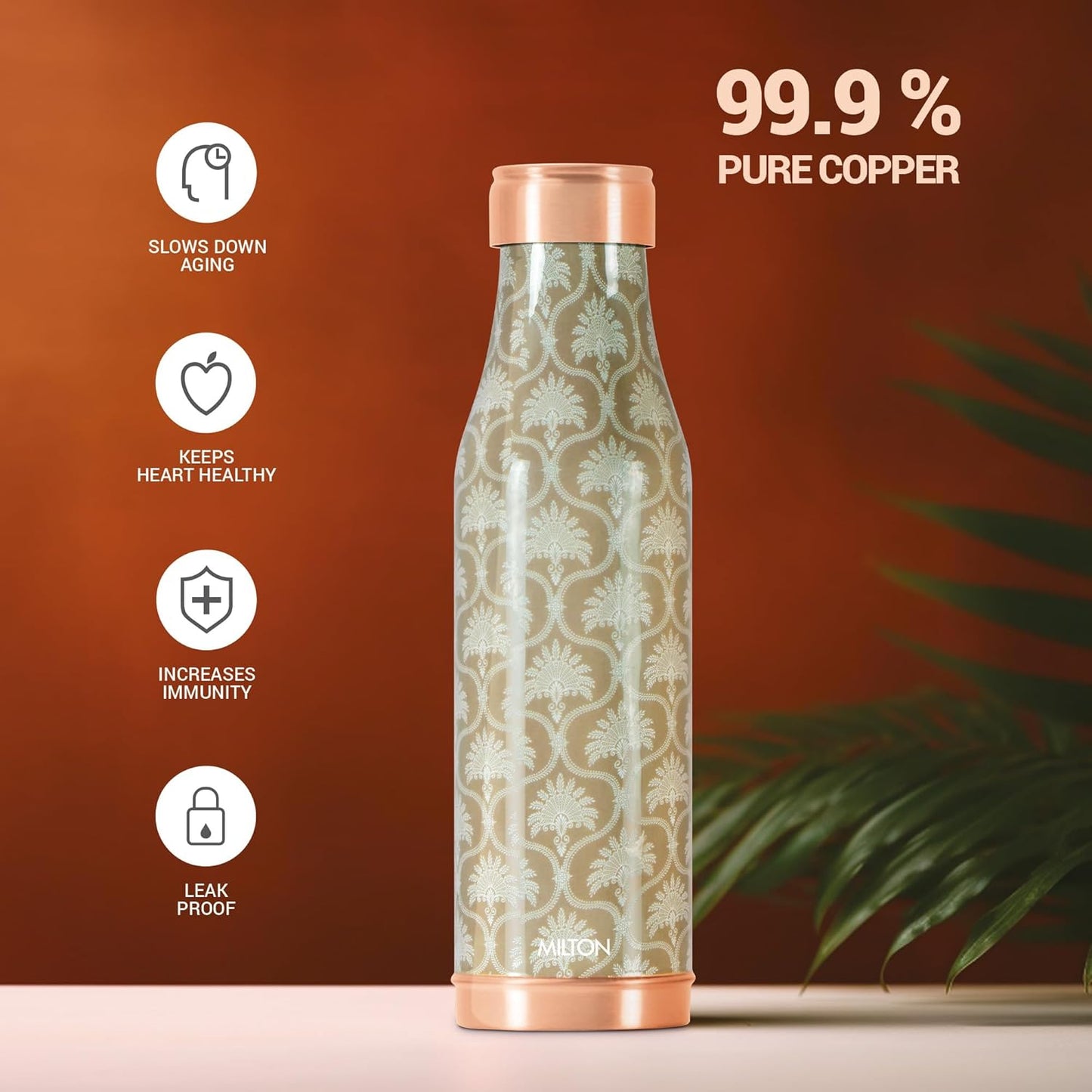 Milton  1000 Copper Charge Design Water Bottle | 1 Pc