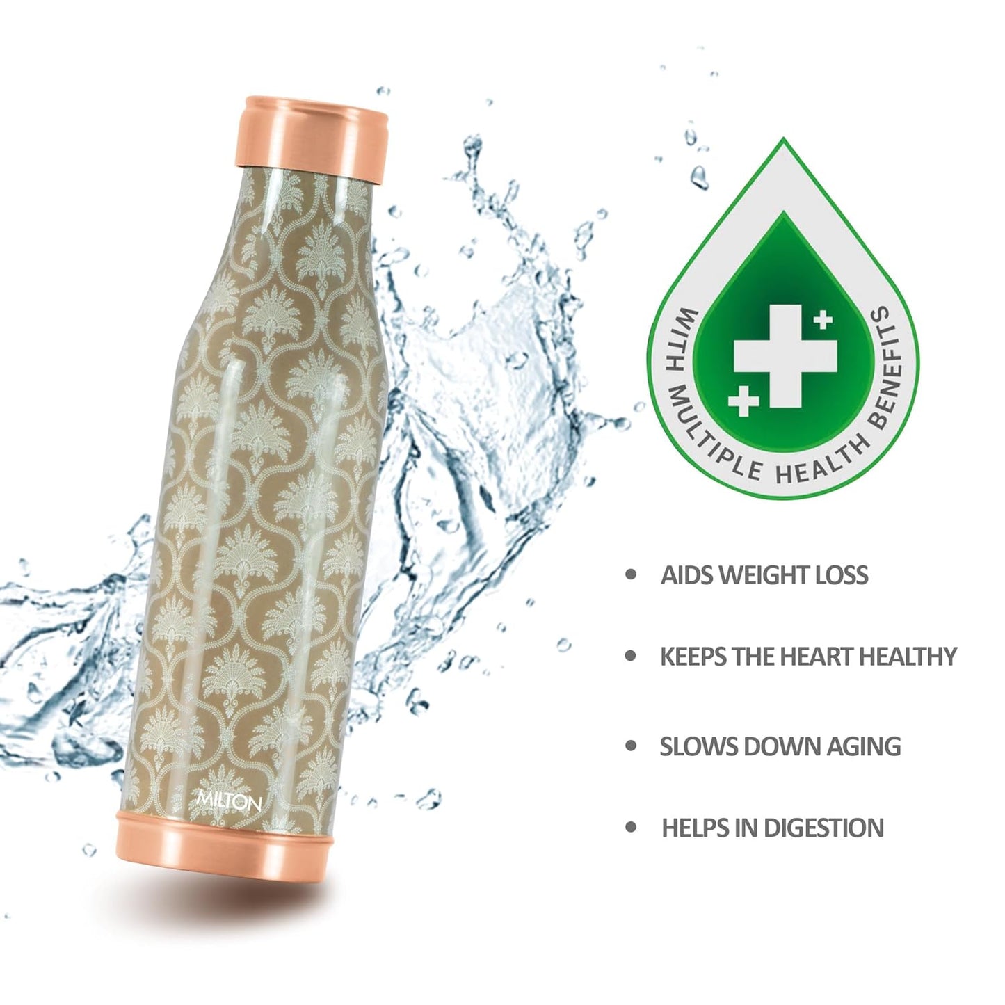 Milton  1000 Copper Charge Design Water Bottle | 1 Pc