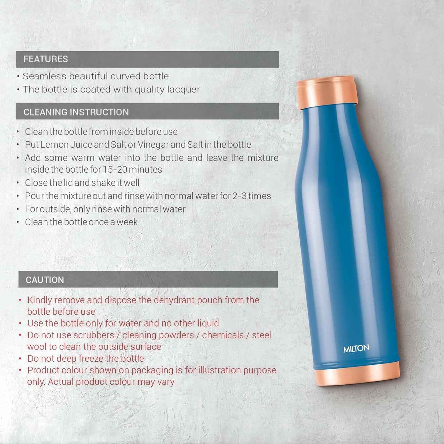 Milton Copper Charge Color Bottle | 1 Pc