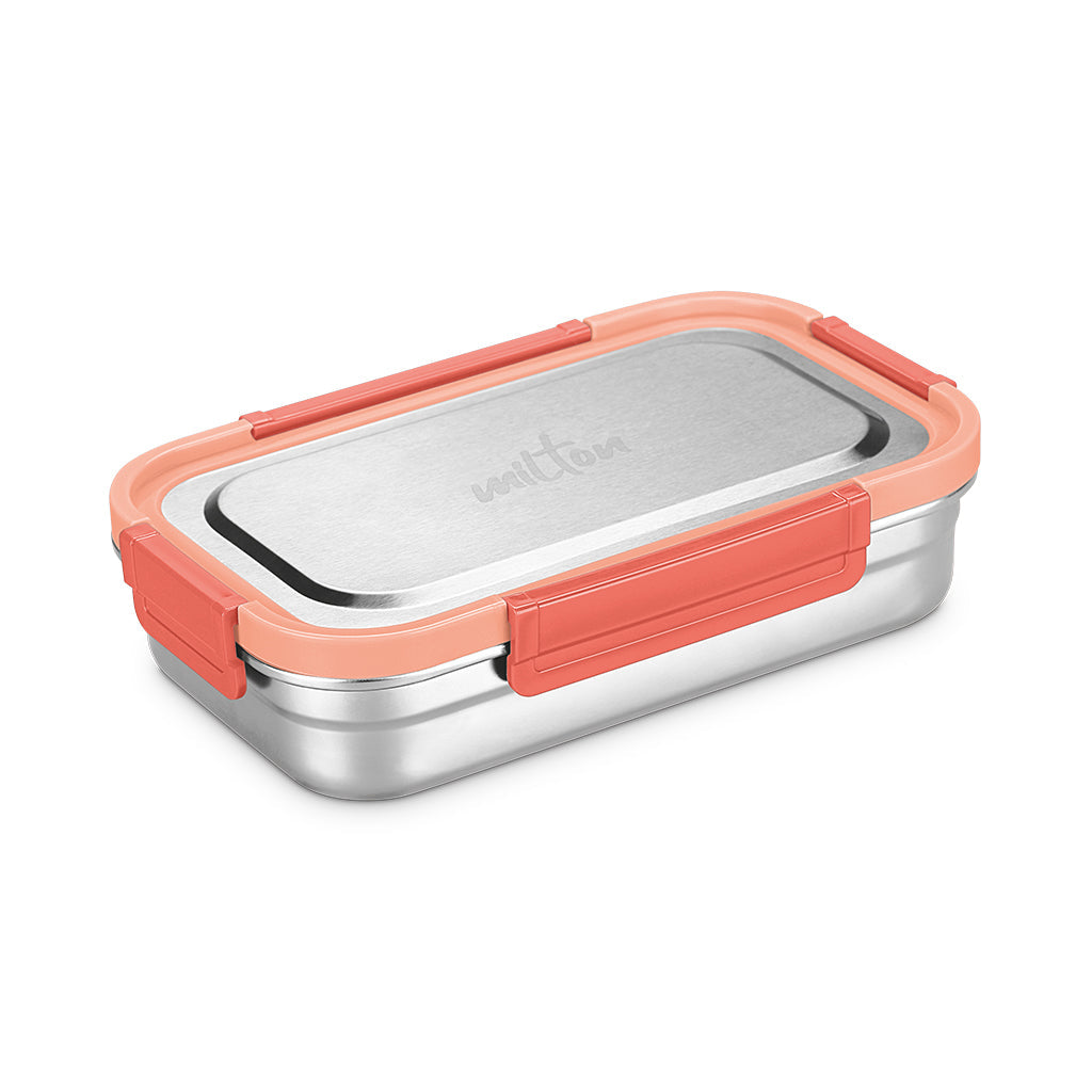 Milton Home Meal Stainless Steel Airtight Leak Proof Lunch Box | Set of 2