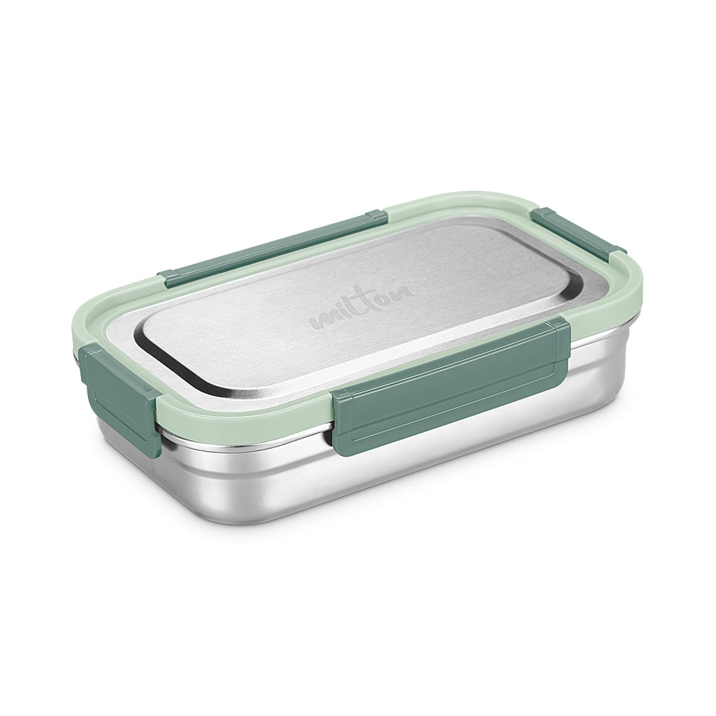 Milton Home Meal Stainless Steel Airtight Leak Proof Lunch Box | Set of 2