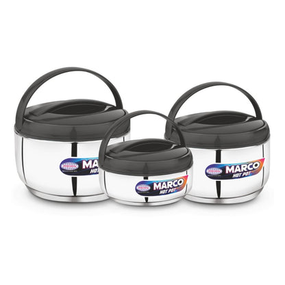 Asian Marco Stainless Steel Insulated Casserole Set - 4