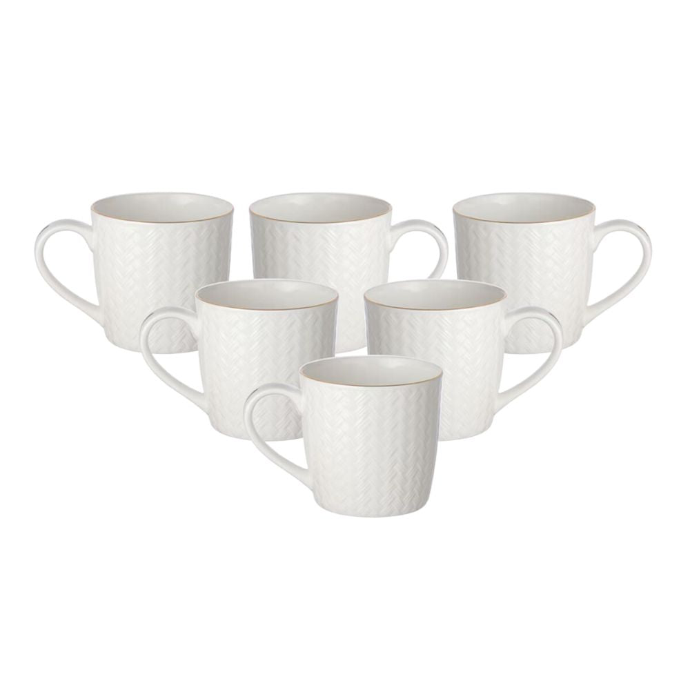 Clay Craft Cane Impression 220 ML Coffee & Tea Mugs - 2