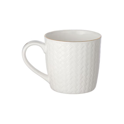 Clay Craft Cane Impression 220 ML Coffee & Tea Mugs - 3